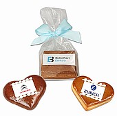 Lebkuchen mit Fotodruck Herz 9 x 7 cm